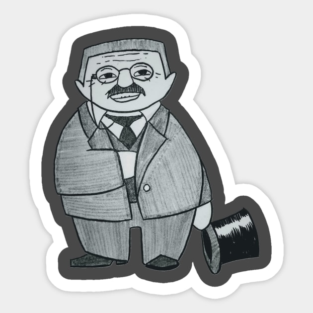 Chibi Teddy Roosevelt Sticker by Sweet K